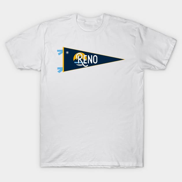 Reno Flag Pennant T-Shirt by zsonn